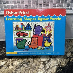 Vintage Fisher-Price LEARNING SHAPES Jigsaw PUZZLE Little People Age 3-6